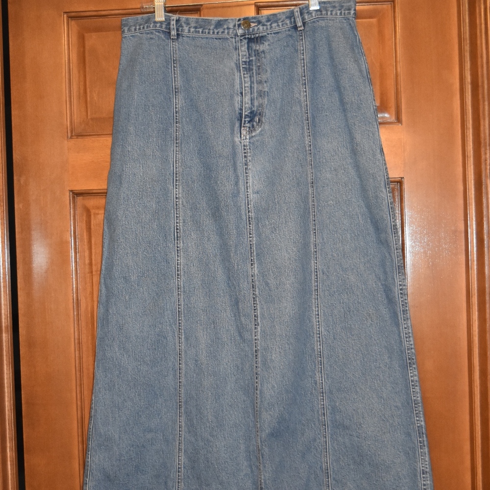 Jean Skirt - long - great for fall!